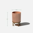 thumbnail image 3 of Veradek Demi Series Raised 12" Plastic-Stone Planter - (Terracotta/Brown, 1 Pack), 3 of 10