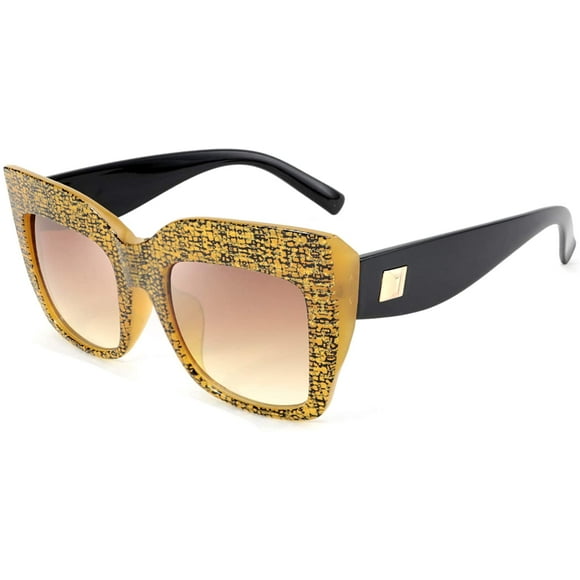 FEISEDY Retro Overesized Cat Eye Sunglasses Women Men Square Cateye UV400 Sunglasses B2629