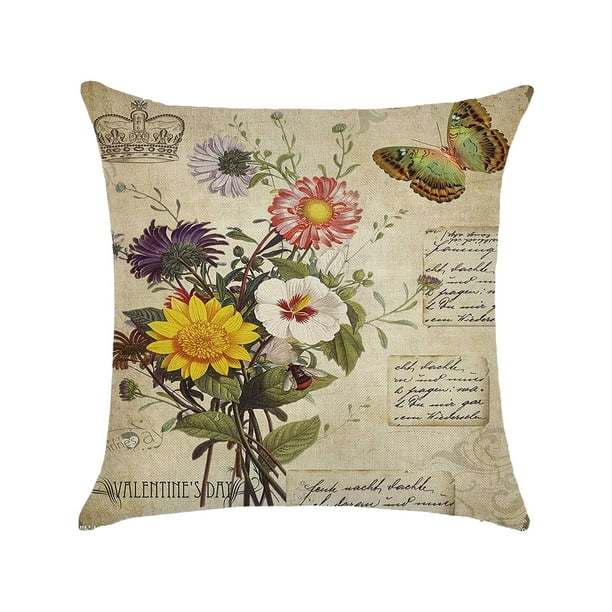Naiovety Funda de cojín elegante para almohada decorativa, funda de almohada de flores de aplicación amplia para cambiar fácilmente Decoración del hogar kztym001-6