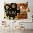 thumbnail image 2 of Movie Film Camera Tapestry, Video Wall Hanging Tapestries Dorm Room Home Decor, 60" x 40", 2 of 7