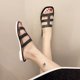 thumbnail image 1 of Sandalias de lujo para mujer, zuecos de verano 20223, zapatos de mujer, suela deslizante, tacones planos, cómodos zapatos de playa sencillos, zapatos de mujer 37 Gao Jinjia LED, 1 of 2