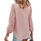 thumbnail image 5 of Top de chifón de manga larga con cuello en V de Color sólido de verano a la moda para mujer Fridja  hj3653, 5 of 8
