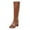 Brown, variant on sertiohcv Long Boots for Women Knee High Shoes for Women Western Cowboy Boots for Women Embroidered Knee High Cowgirl Boots Pointed Toe Chunky Heel Fashion Retro Tall Boot Beige,Size US 9