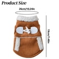 thumbnail image 3 of Qyaukm Pet Dog Sweater Size XS, Warm Winter Autumn Coat Costume for Small Breeds, Brown Knit Apparel for Cold Weather Comfort, 3 of 8