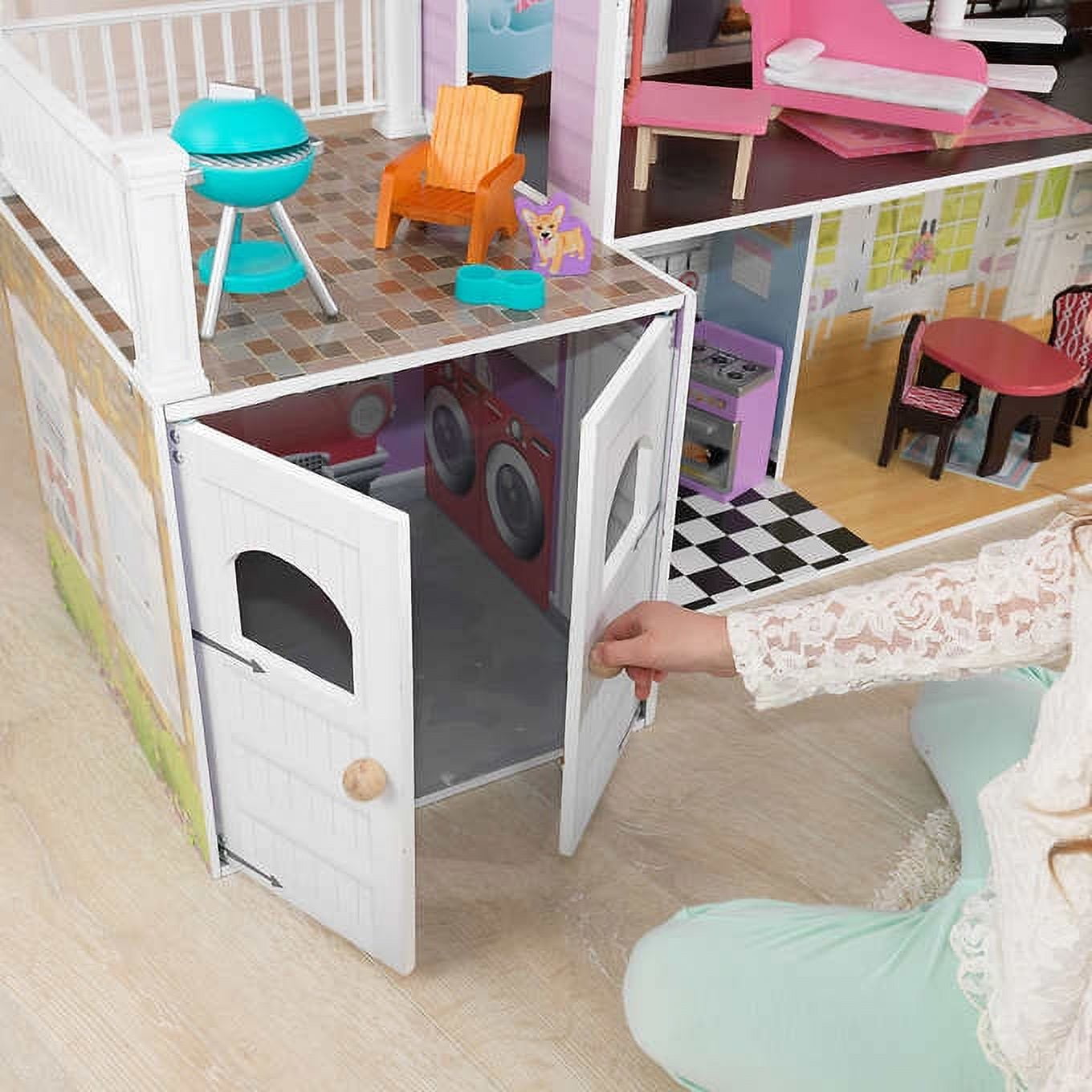 Grand estate best sale wooden dollhouse
