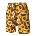 thumbnail image 4 of Fotbe Vintage Wood Grain Sunflower B Trajes de Baño Estampados para Hombre, Shorts de Verano de Secado Rápido, Ropa de Playa, Bañadores-XX-Large, 4 of 6