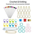 thumbnail image 5 of Crochet Hook Set with Yarn Knitting Needles Sewing Tools Full 100 Pcs Kit (0.6-6.5mm) Expert & Beginner Kids Adults All-in-one Essentials Knit Gauge Scissors Stitch Holders Household Tools, 5 of 7