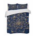 thumbnail image 2 of Navy Blue Yellow Spring Floral Twin Size Down Alternative Comforter,Lightweight Comforter Quilt Bedding Set with Pillow Shams Abstract Blossoms Botanical Bed Comforter Duvet Insert 68"x86", 2 of 7