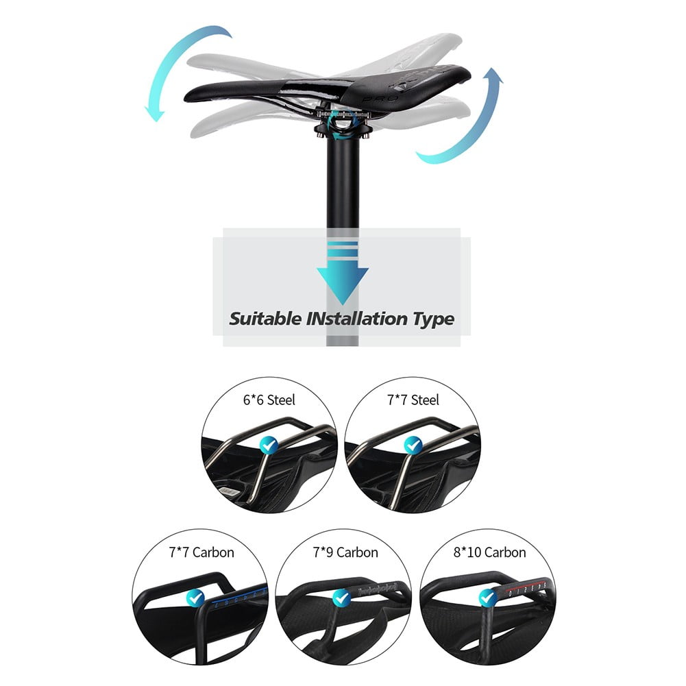 Accessoire Vélo,Tige De Selle De Vélo En Fiber De Carbone 3K, Sans LOGO