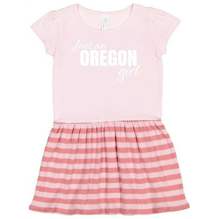 

Inktastic Just an Oregon Girl Born and Raised Gift Toddler Girl Dress
