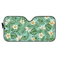 thumbnail image 2 of Uorisanigo Windshield Shade Car Sunshade Foldable Tropical Palm Leaf Plumeria Portable Windshield Cover for Most Sedan SUV Trucks Sun Shield Sun Protection Keep Cool Protection for Car Interior, 2 of 7