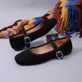 thumbnail image 6 of Runing Casual Fashion Walking Slip On Sneakers Lightweight Breathable Shoes Womens Mary Jane Flats with Strap Square Toe Dressy Shoes, 6 of 9