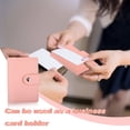 thumbnail image 4 of pitrice Durable PU Card Holder Convenient Wallet For Cards Drivers License And Money Card Bag Fine Stitching Pink 1Set, 4 of 6