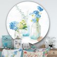 thumbnail image 3 of Designart 'Cottage Florals III' Farmhouse Metal Circle Wall Art, 3 of 3