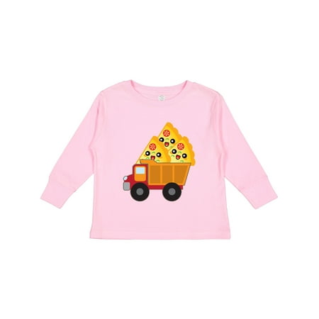 

Inktastic Pizza Lover Food Truck Funny Gift Toddler Boy or Toddler Girl Long Sleeve T-Shirt