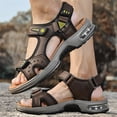 thumbnail image 4 of LASUDRAA Mens Outdoor Hiking Sandals with Air Cushion, Adjustable Hook & Loop Straps, Non-Slip Casual Walking Sandals for Summer Beach, 4 of 7