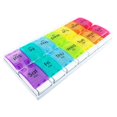 thumbnail image 1 of Pastillero organizador/recordatorio semanal para suplementos de medicamentos, vitaminas, 7 días, 2 compartimentos por día oso de fresa Electrónica, 1 of 5