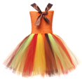 thumbnail image 6 of Mercatoo Girls Thanksgiving Turkey Puffy Dress Mesh Gown Cute Festival 𝐂osplay Outfit with Headband and Socks for Feast, 6 of 7