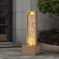 thumbnail image 3 of Teamson Home Coastal Seashells Design Outdoor Water Fountain–Warm Glow Lighting with Steady Flow & Electric Pump, Brown, 3 of 15