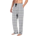 thumbnail image 2 of CYiJun Plaid Pajama Pants for Men Lightweight Elastic Waist Drawstring Soft Flannel Sleep Lounge Pants, 2 of 9