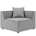 thumbnail image 2 of Modway Saybrook Outdoor Patio Upholstered 2-Piece Sectional Sofa Loveseat in Gray, 2 of 7