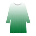 thumbnail image 3 of Delliss Baby Girl Long Sleeve Crew Neck Gradient Stylish Dress Flowy Swing Skirt 4-14 Years, 3 of 4