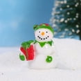 thumbnail image 6 of Fairnull Snowman Figurine Handmade Cute Resin Craft Model Micro Landscape Decoration Miniature Dollhouse Figurines Snow Scene Ornament Christmas Gift, 6 of 10