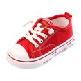 thumbnail image 2 of Kids Shoes, Girls Tennis Shoes, Kids Sneakers, Kids Running Shoes, Shoes for Kids, Toddler Little Kid Cushioned Canvas Shoes Slip On Sneakers Soft and Durable, Red US-12C/EU-28, 2 of 4