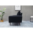 thumbnail image 2 of Kingway Furniture Aurora Velvet Living Room Loveseat in Black, 2 of 6