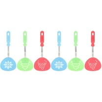 6pcs Christmas Spatula Turner Set Holiday Cookie Spatulas Silicone Cooking Utensils Kitchen Tools Christmas Kitchen Decoration