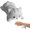 Gray cat, variant on Cute Mouse Wrist Rest Support, Soft Comfortable Arm Rest for Computer Laptop, Ergonomic Fatigue Relief Mouse Hand Rest for Office, Home, Gaming, Gray Cat
