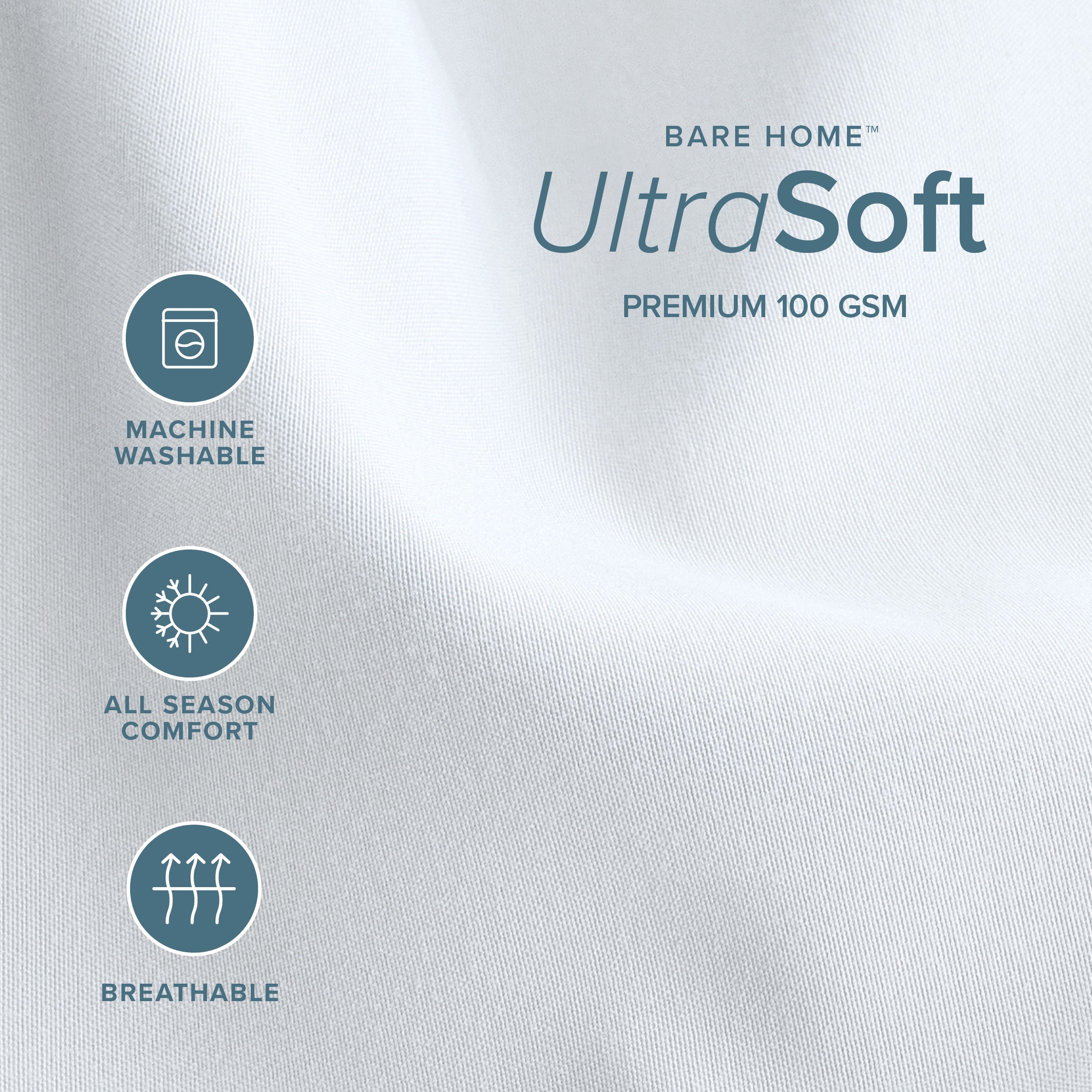 Bare Home 2 Pack Fitted Sheets - Premium 1800 Collection - Ultra Soft - Crib, Morning Sun/White