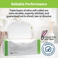 thumbnail image 3 of ForPro Premium Pure & Simple XL Facial Pads (360-Count), Triple Layered Ultra Soft Disposable Makeup Remover Pads, 100% Vegan & Cruelty-Free, Pack of 6-60 Cotton Squares, 3 of 8