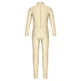 thumbnail image 2 of Moggemol Kids Girls Long Sleeve Dance Outfit Full Length Unitard Leotard Bodysuit Gymnastic Jumpsuit Beige 3XL, 2 of 5