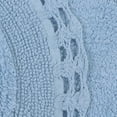 thumbnail image 6 of Home Weavers Hampton Crochet Bath Mat 100% Cotton Reversible Bathroom Rug Set Machine Washable Bathroom Rug, Bath Rug, U Shaped Contour, Runner, Bathroom Rug, Blue Color 5 Piece Bath Rug set, 6 of 9