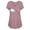 Pink, variant on Womens Nursing Shirts for Breastfeeding with Hidden Zipper V Neck Short Sleeve Loose Fit Maternity Tops Blue, Size XL