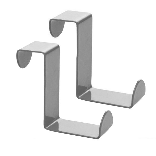 2pcs Over Door Hooks Stainless Steel Drawer Hanging Hooks