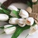 thumbnail image 3 of UPGRATOR White Floral Hanging Wreath Decor for Door Fireplace and Wall Decoration, 3 of 8
