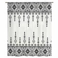 thumbnail image 2 of Black White Boho Sheer Curtains 63 Inches Long, Vintage Ethnic Tribe Abstract Art Retro Light Filering Curtains, Breathable Simi Curtain Privacy Drapes for Living Room Bedroom Window Treatment, 2 of 9