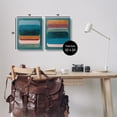 thumbnail image 4 of Stupell Industries Abstract Teal Stacked Colors Abstract Painting Wrapped Canvas Art Print Wall Art, 16 x 20, Set of 2, 4 of 8