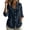 Navy, variant on Shirts for Women V-Neck Collared Button Down Blouses Lightweight Casual Work Long Sleeve Tops