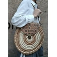 thumbnail image 6 of CoCopeaunt Women Straw Beach Bags Round Summer Shoulder Tote Bag Handwoven Rattan Crossbody Satchel Handbags Purse, 6 of 7