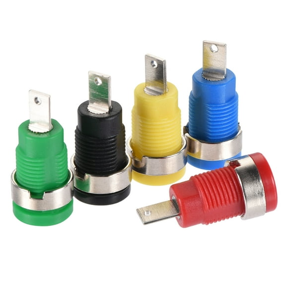Uxcell Banana Female Jack Socket Adapter Banana Binding Post for 4mm Banana Plug Connectors 10 Pcs