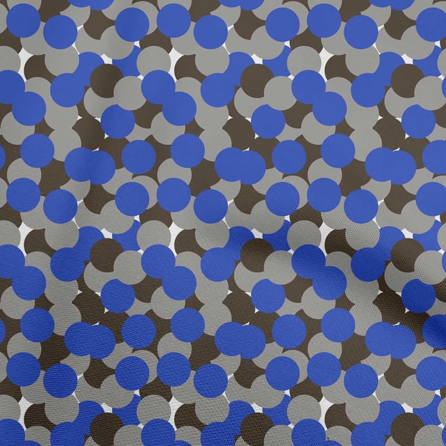 oneOone Polyester Spandex Medium Blue Fabric Geometric Craft Projects Decor Fabric Printed By The Yard 56 Inch Wide