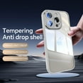 thumbnail image 3 of for iPhone 14 Pro Case Clear Slim, [Built in Lens Protector] [Non Yellowing] TPU Bumper Transparent Back Hard Shell Shockproof Thin for Men Women for iPhone 14 Pro, Gray, 3 of 5