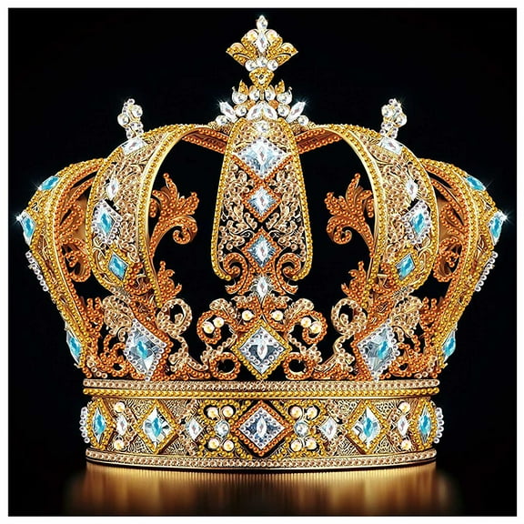 5D DIY Diamond Painting Kit, Crown Creative Handicraft Artwork, for Home Wall Decorations, Birthday and Christmas Gifts