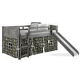 thumbnail image 3 of Donco PD-790AAG-C-785AG Twin Size Louver Low Loft with Slide & Camo Tent in Antique Grey, 3 of 3