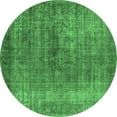 thumbnail image 1 of Ahgly Company Indoor Round Oriental Emerald Green Industrial Area Rugs, 7' Round, 1 of 4