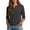 Dark Gray, variant on Gsakboxl Womens Summer Tops Women Solid Color Henley Button Collar 3/4 Sleeve Casual Blouse Top Tee Beige L