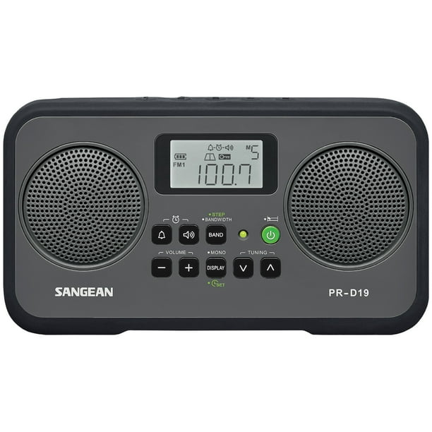 Sangean PRD19BK AM/FM Digital Stereo Portable Radio